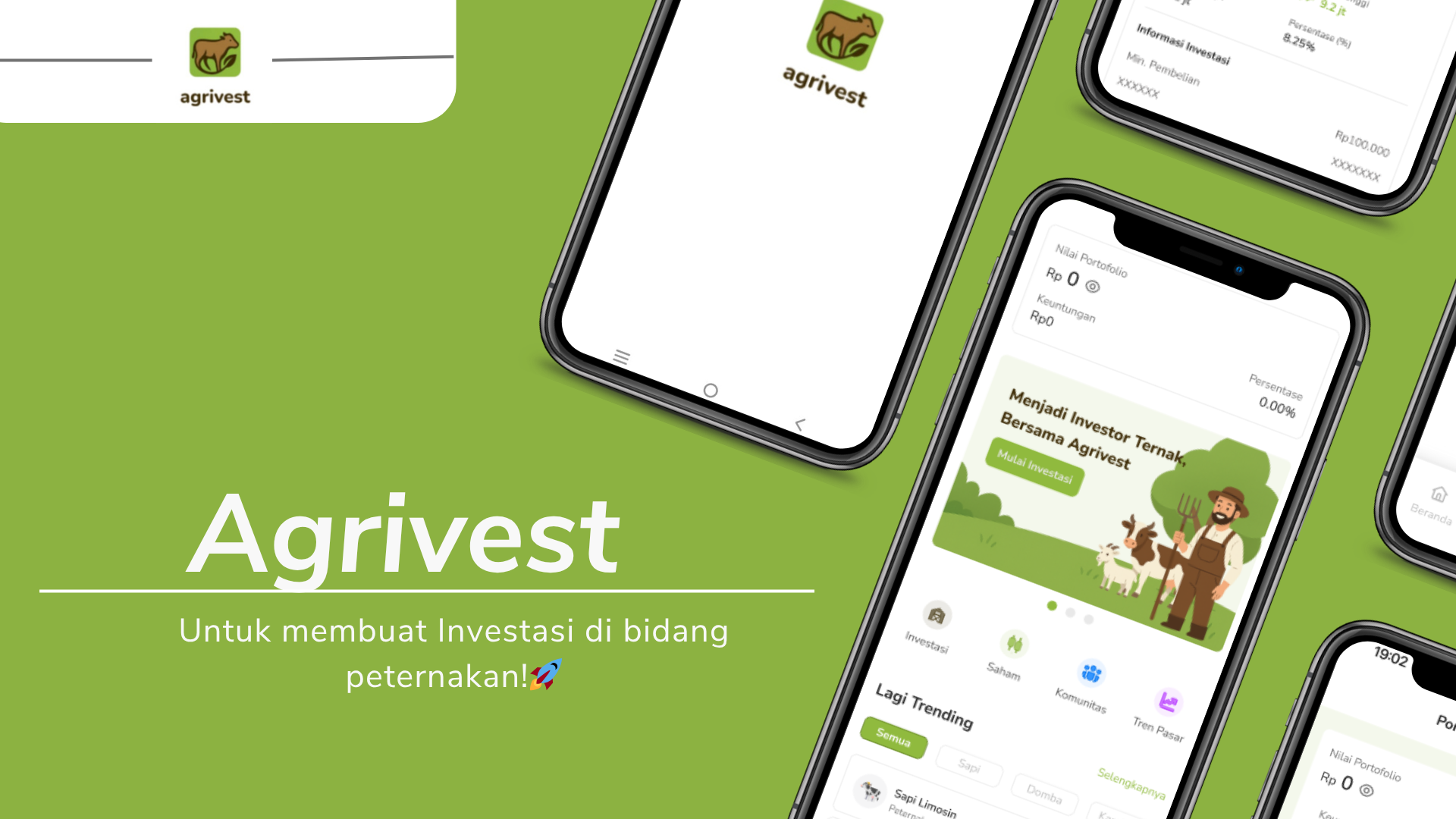 Agrivest - Mobile app interface for livestock investment funding smallholders