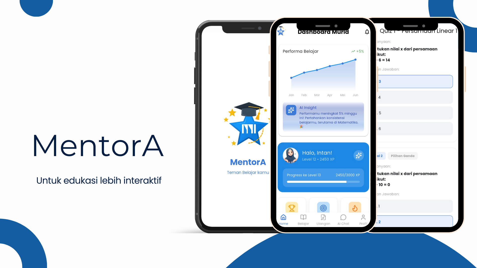 MentorA - Mobile app interface for interactive mentoring and online education learning space